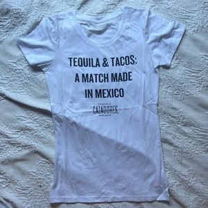 “Tequila And Tacos - A Match Made In Mexico” White Tee